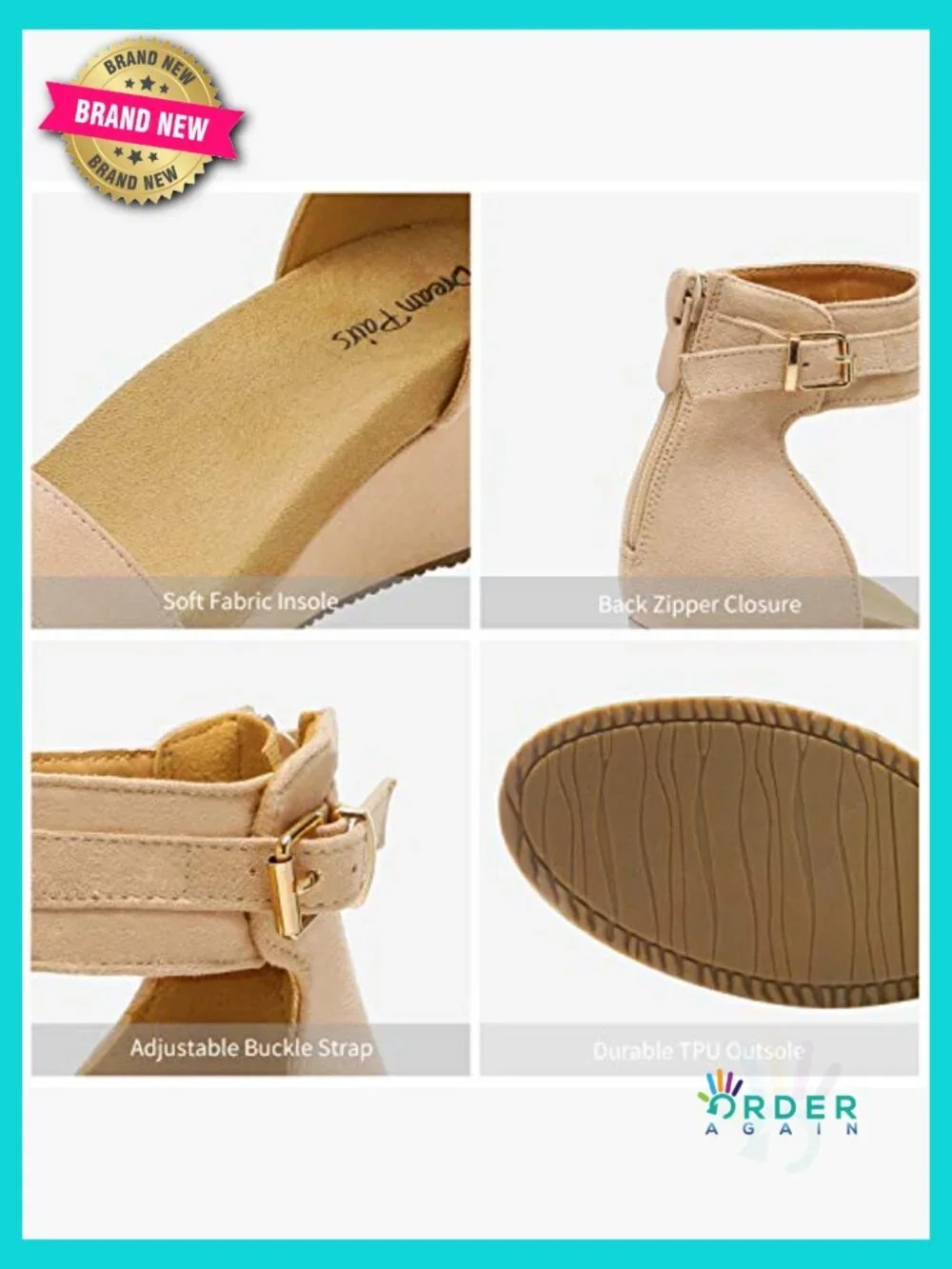 Open Toe Ankle Strap Platform Wedge Sandals Summer Chic Fashion Shoes